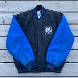 Vintage NHL Competitor Tampa Bay Lightning Nylon Bomber. Size M